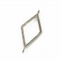 Pave Diamond Charm Connector 925 Silver Diamond Findings Jewelry Making Supplies