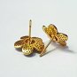 Pave Diamond Floral Earring 925 Silver Diamond Flower Stud Earring Birthday Gift