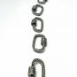 Carabiner Lock Pave Diamond 925 Silver Necklace Findings Screw Lobster Clasps.