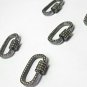 Carabiner Lock Pave Diamond 925 Silver Necklace Findings Screw Lobster Clasps.