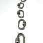Carabiner Lock Pave Diamond 925 Silver Necklace Findings Screw Lobster Clasps.