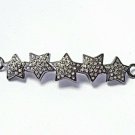 Pave Diamond Star Shape Connector 925 Silver Diamond Bracelet Connector Findings