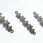 Pave Diamond Star Shape Connector 925 Silver Diamond Bracelet Connector Findings