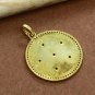 Natural Diamond Round Disc Pendant 925 Silver Diamond Vintage Pendant Gift Charm