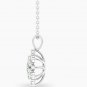 Diamond Snowflake Necklace Cluster Diamond Pendant 14k Gold Christmas Necklace.