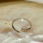 14K Gold Genuine Diamond Open Cuff Minimalist Ring Fine Jewelry Stackable Ring.