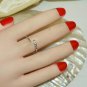 14K Gold Genuine Diamond Open Cuff Minimalist Ring Fine Jewelry Stackable Ring.