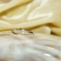 14K Gold Genuine Diamond Open Cuff Minimalist Ring Fine Jewelry Stackable Ring.