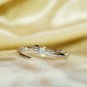 14K Gold Genuine Diamond Open Cuff Minimalist Ring Fine Jewelry Stackable Ring.