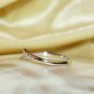 14K Gold Genuine Diamond Open Cuff Minimalist Ring Fine Jewelry Stackable Ring.