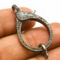 Pave Diamond Lobster Clasps 925 Silver Necklace Clasps Jewelry Findings Clasps.