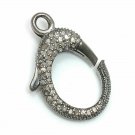Lobster Clasps Findings Pave Diamond Lobster Clasps 925 Silver Jewelry Supply N1