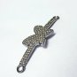 Pave Diamond Butterfly Jewelry Connector 925 Silver Diamond Necklace Connector.