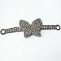 Pave Diamond Butterfly Jewelry Connector 925 Silver Diamond Necklace Connector.