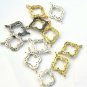 Pave Diamond Leaf Clover Connector 925 Silver Diamond Jewelry Good Luck Finding.