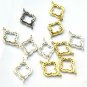 Pave Diamond Leaf Clover Connector 925 Silver Diamond Jewelry Good Luck Finding.