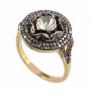 Natural Rosecut Diamond Polki Ring 925 Silver Handmade Victorian Christmas Gift. Natural Rosecut Diamond Polki Ring 925 Silver Handmade Victorian Christmas Gift.