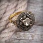 Natural Rosecut Diamond Polki Ring 925 Silver Handmade Victorian Christmas Gift.
