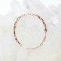 Twisted Wedding Band Unique Rose Gold Band Ring Delicate Plain Gold Bridal Set N