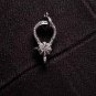 Lobster Clasp Pave Diamond Finding 925 Sterling Silver/Yellow Gold/Rose Gold.