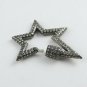 Pave Diamond Star Carabiner Lock 925 Silver Additional Jewelry Connector Bails.