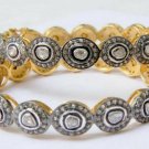 Victorian Inspired Rose Cut Diamond Bracelet 925 Silver Wedding Bangle Bracelet. Victorian Inspired Rose Cut Diamond Bracelet 925 Silver Wedding Bangle Bracelet.