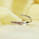 14k Gold Open Cuff Ring Stackable Garnet Ring Engagement Ring Spessartine Garnet 14k Gold Open Cuff Ring Stackable Garnet Ring Engagement Ring Spessartine Garnet