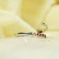 14k Gold Open Cuff Ring Stackable Garnet Ring Engagement Ring Spessartine Garnet