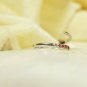 14k Gold Open Cuff Ring Stackable Garnet Ring Engagement Ring Spessartine Garnet