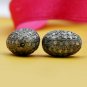 Pave Diamond Oval Beads 925 Silver Egg Shape Spacer Beads Necklace Making Beads.