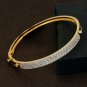 Pave Diamond Bangle 14k Gold Fine Wedding Bracelet Handmade Diamond Bracelet.