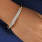 Pave Diamond Bangle 14k Gold Fine Wedding Bracelet Handmade Diamond Bracelet.