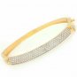Pave Diamond Bangle 14k Gold Fine Wedding Bracelet Handmade Diamond Bracelet.