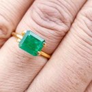 Sandawana Emerald Prong Ring 925 Silver Natural Emerald Birthday Ring CERTIFIED. Sandawana Emerald Prong Ring 925 Silver Natural Emerald Birthday Ring CERTIFIED.