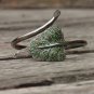Genuine Pave Diamond Tsavorite Leaf Bracelet 925 Sterling Silver Jewelry.