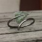 Genuine Pave Diamond Tsavorite Leaf Bracelet 925 Sterling Silver Jewelry.
