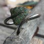 Genuine Pave Diamond Tsavorite Leaf Bracelet 925 Sterling Silver Jewelry.