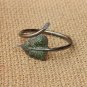 Genuine Pave Diamond Tsavorite Leaf Bracelet 925 Sterling Silver Jewelry.