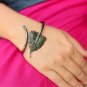Genuine Pave Diamond Tsavorite Leaf Bracelet 925 Sterling Silver Jewelry.