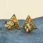 Natural Diamond Triangle Shape Stud Earring 14k Gold SI Clarity G Color Diamond.
