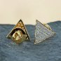 Natural Diamond Triangle Shape Stud Earring 14k Gold SI Clarity G Color Diamond.