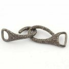 1Pc Pave Diamond Hook Sterling Silver Diamond Bracelet Buckle Connector Findings