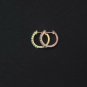 Diamond Hoop Earring 14k Solid Gold 10mm Diamond Huggie Earrings Tiny Hoop Gift.