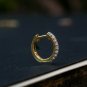 Diamond Hoop Earring 14k Solid Gold 10mm Diamond Huggie Earrings Tiny Hoop Gift.