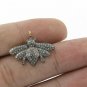 Pave Diamond Bee Charm Pendant 925 Sterling Silver Jewelry Findings Additional.
