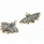 Pave Diamond Bee Charm Pendant 925 Sterling Silver Jewelry Findings Additional.