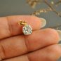 Diamond Pendant 14k Yellow Gold Square Pendant Natural Diamond Pendant Charm.