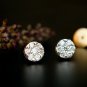 14k Solid Gold Solitaire Natural Diamond Earring Pressure Set Statement Earring.