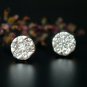 14k Solid Gold Solitaire Natural Diamond Earring Pressure Set Statement Earring.
