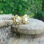 Pave Diamond Pear Shape Earring 14K Gold Earring Rosecut Diamond Earring Gift.